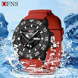 Heren Quartz horloges Voor buiten Modieus Vrijetijdshorloge Polshorloge Lichtgevend Kalender Datum Week WATERDICHT Silicagel Horloge Lightinthebox