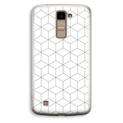 Zwart-witte kubussen: LG K10 (2016) Transparant Hoesje