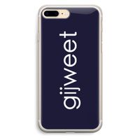 Gijweet: iPhone 7 Plus Transparant Hoesje