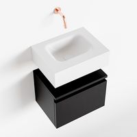 Toiletmeubel Mondiaz Andor | 40 cm | Meubelkleur Urban | Lex vrijhangend wastafel Talc Midden | Zonder kraangat