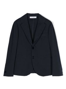 Paolo Pecora Kids blazer en coton à simple boutonnage - Bleu