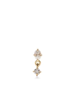 Lizzie Mandler Fine Jewelry puce d'oreille Mix Matched en or 18ct pavée diamants