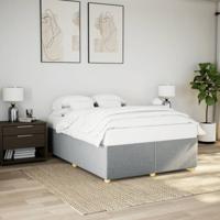 Bedframe zonder matras stof lichtgrijs 140x190 cm