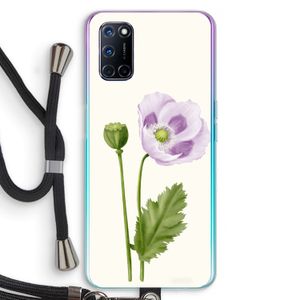 Purple poppy: Oppo A92 Transparant Hoesje met koord