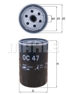 Oliefilter MAHLE, Diameter (mm)76mm, u.a. für BMW, Audi, VW, Seat, Porsche, Trabant, Wartburg, Maserati, Barkas, Citroën, NSU, Alpina, Bertone