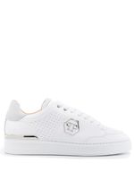 Philipp Plein baskets en cuir à logo appliqué - Blanc - thumbnail