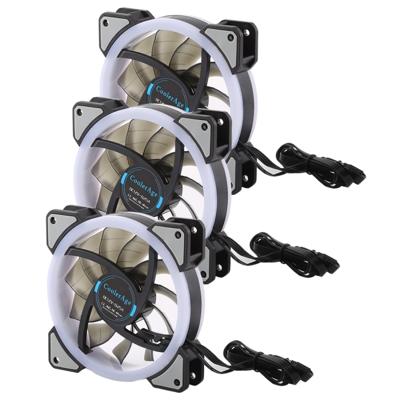 3 stuks CoolerAge DC 12V - 0.25A 2500PRM externe hartslagsturing Computer Cooler koeling Buisventilator met aanpassen LED