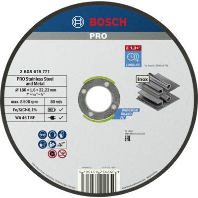 Bosch Accessories Standard for Inox 2608619771 Doorslijpschijf recht 180 mm 1 stuk(s) RVS