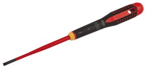 Bahco Schroevendraaier ERGO™ | geïsoleerd | VDE | driecomponentengreep | smal blad | gleuf | 1 mm x 5.5 mm x 125 mm - BE-8050SL