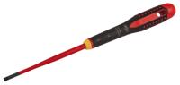 Bahco Schroevendraaier ERGO™ | geïsoleerd | VDE | driecomponentengreep | smal blad | gleuf | 1 mm x 5.5 mm x 125 mm - BE-8050SL
