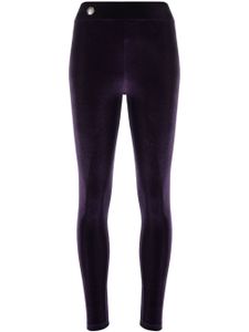Philipp Plein legging Basic en velours - Violet