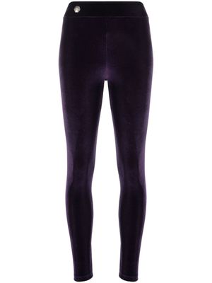 Philipp Plein legging Basic en velours - Violet