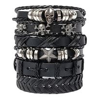 populaire sieraden punk skelet serie lederen armband handgemaakte handgemaakte sieraden voor halloween Lightinthebox