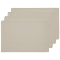 Placemats lederlook - 4x - 45 x 30 cm - creme