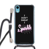 Sparkle quote: iPhone XR Transparant Hoesje met koord