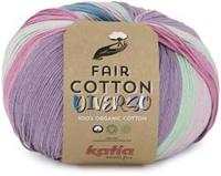 Katia Fair Cotton Diverso Water/Rosé/Limoen