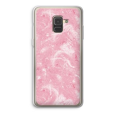 Abstract Painting Pink: Samsung Galaxy A8 (2018) Transparant Hoesje