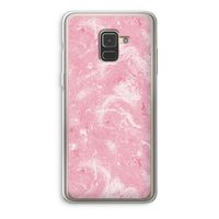 Abstract Painting Pink: Samsung Galaxy A8 (2018) Transparant Hoesje