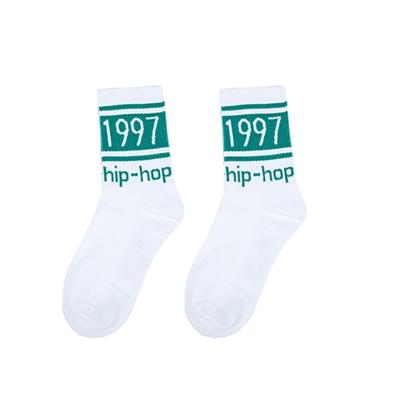 3 paar straat beat retro hip hop eenvoudige buis sokken sport skateboard sokken grootte: One size (wit)