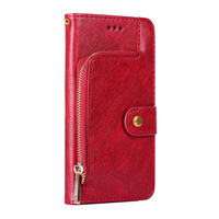 iPhone 15 Pro hoesje - Bookcase - Koord - Pasjeshouder - Portemonnee - Rits - Kunstleer - Rood