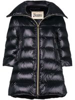 Herno puffer front zipped coat - Noir