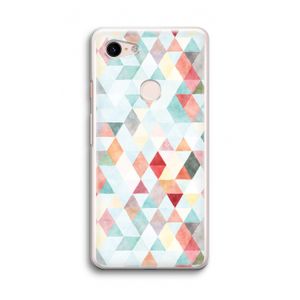 Gekleurde driehoekjes pastel: Google Pixel 3 Transparant Hoesje