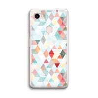 Gekleurde driehoekjes pastel: Google Pixel 3 Transparant Hoesje