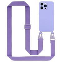 Cadorabo Mobiele telefoon ketting geschikt voor Apple iPhone 13 PRO MAX Hoesje in LIQUID LICHT PAARS - Silicone