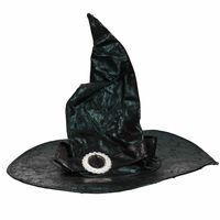 Zwarte heksenhoed met gesp voor dames - thumbnail