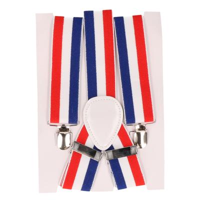 Holland supporters Bretels - rood/wit/blauw - Nederlandse vlag kleuren - volwassenen