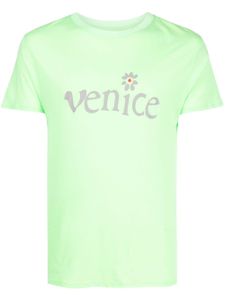 ERL t-shirt en coton à slogan imprimé - Vert