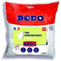DODO - Set van 2 kussens - Comfortabel - 60 x 60 cm - 100% polyester VOLUPT'AIR - Wit