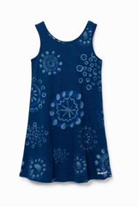 Jurk met mandala's van waterverf - BLUE - 3/4