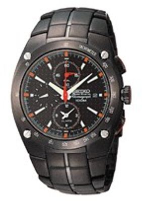 Seiko horlogeband SNA595P1 / 7T62-0ED0 Staal Zwart 15mm
