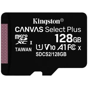 Kingston Technology 128GB micSDXC Canvas Select Plus 100R A1 C10 enkel pakket zonder ADP