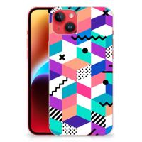 iPhone 14 Plus | TPU Hoesje | Blokken Kleurrijk