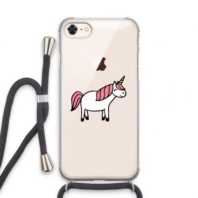 Eenhoorn: iPhone 7 Transparant Hoesje met koord