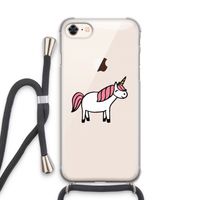 Eenhoorn: iPhone 7 Transparant Hoesje met koord