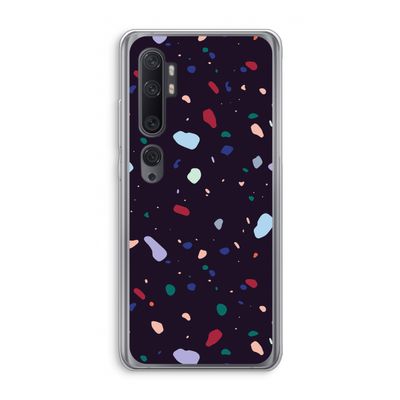 Dark Rounded Terrazzo: Xiaomi Mi Note 10 Transparant Hoesje