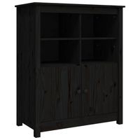 vidaXL Dressoir 83x41,5x100 cm massief grenenhout zwart - thumbnail