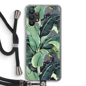 Bananenbladeren: Samsung Galaxy A32 5G Transparant Hoesje met koord