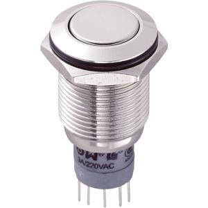 TRU COMPONENTS 701931 LAS2GQF-22/N/P Vandalismebestendige druktoets 250 V/AC 3 A 2x aan/(aan) Moment 1 stuk(s)