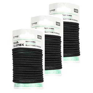 Benson Care Haar elastiekjes - 45x - zwart - zonder metaal - D5 cm