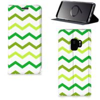 Samsung Galaxy S9 | Hoesje met Magneet | Zigzag Groen