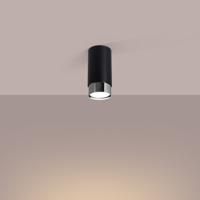 Plafondlamp NERO 12,5 zwart/chroom