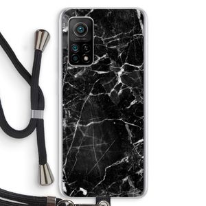 Zwart Marmer 2: Xiaomi Mi 10T 5G Transparant Hoesje met koord