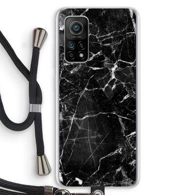 Zwart Marmer 2: Xiaomi Mi 10T 5G Transparant Hoesje met koord