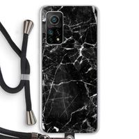 Zwart Marmer 2: Xiaomi Mi 10T 5G Transparant Hoesje met koord