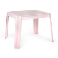 Forte Plastics Kunststof kindertafel - roze - 55 x 66 x 43 cm - camping/tuin/kinderkamer   -
