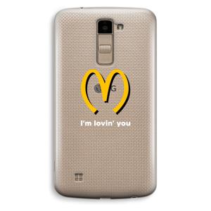 I'm lovin' you: LG K10 (2016) Transparant Hoesje